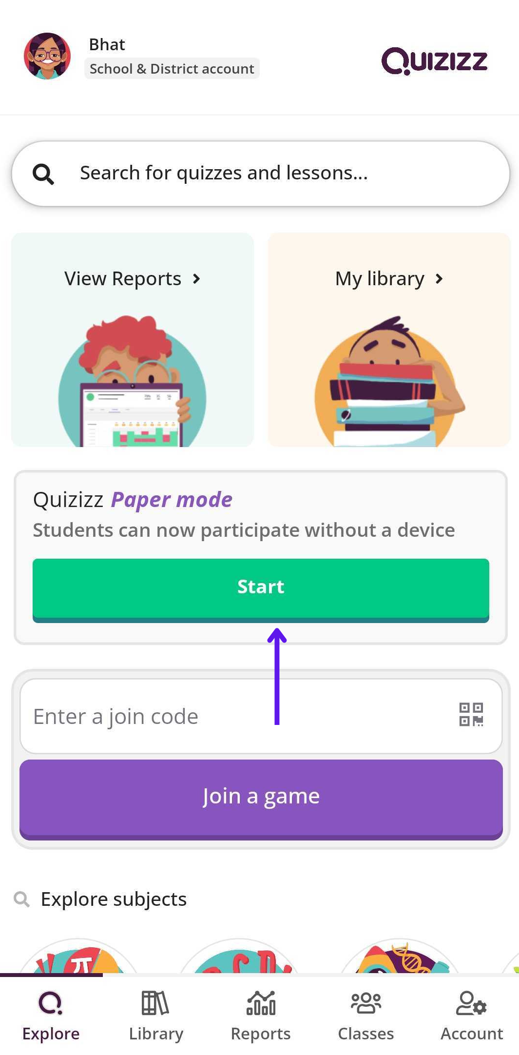 Host a Quiz in Paper Mode – Help Center