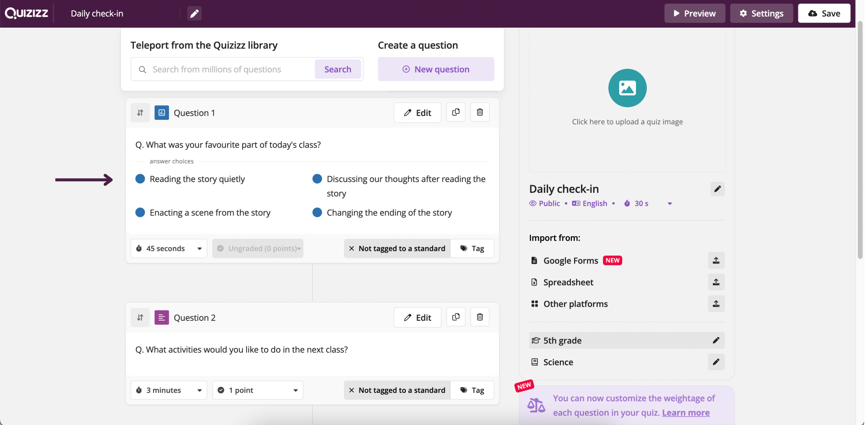 5. Quizizz: Checking Reports of Participants 