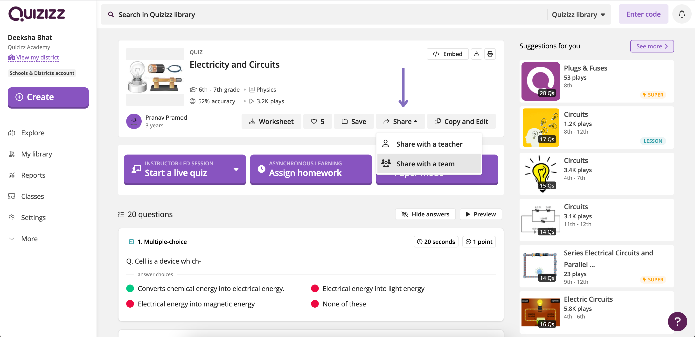 How to Host a Quiz – Quizizz for Work