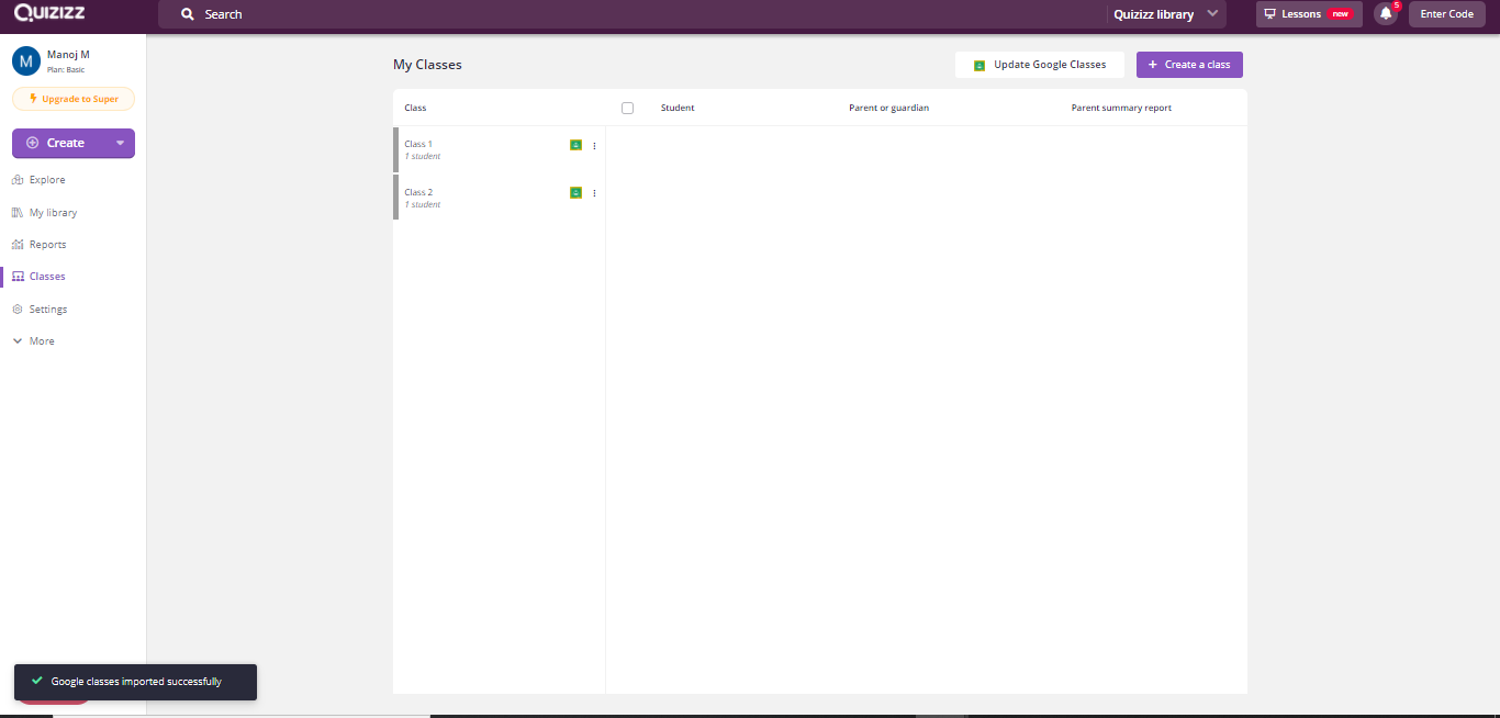 Quizizz on X: Welcome to classes on Quizizz! - Create a class