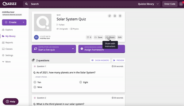 Create Teams on Quizizz – Help Center