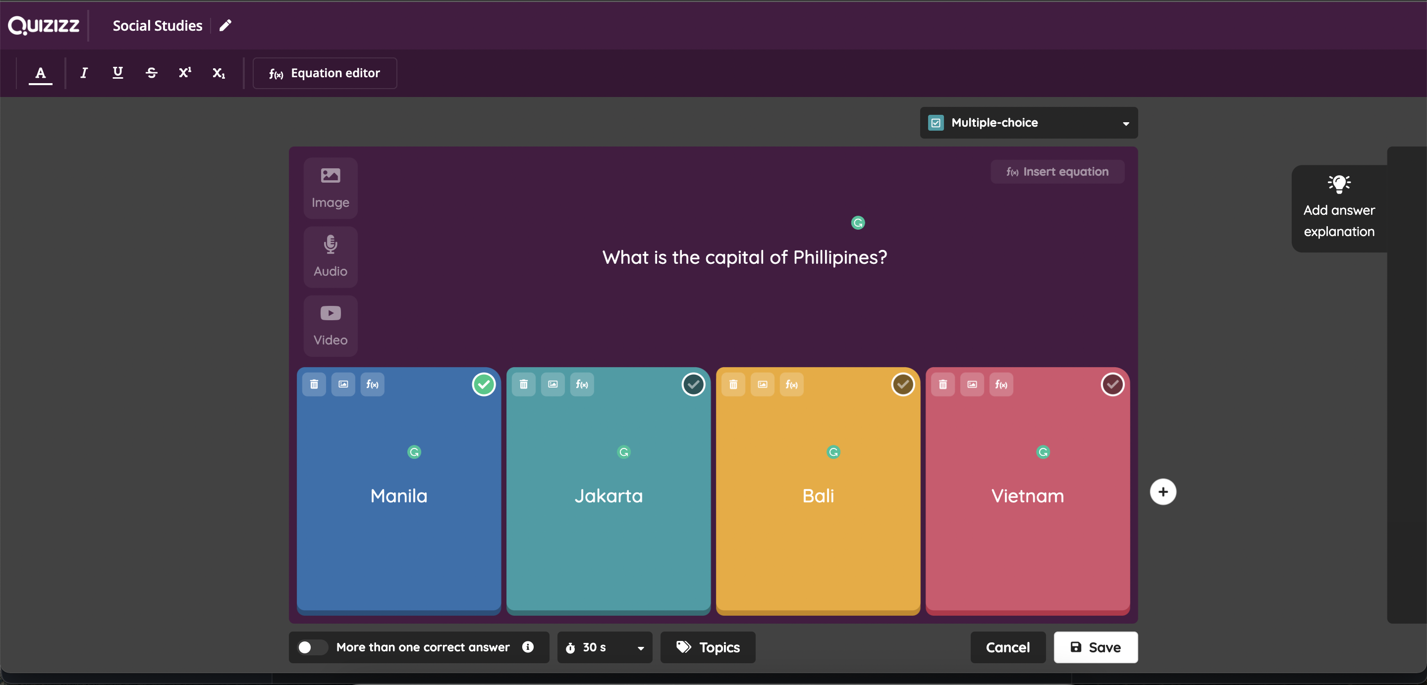 Creating a Quiz in Quizizz 